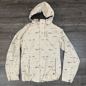 Burton Women's Cream Patterned Snowboard Jacket